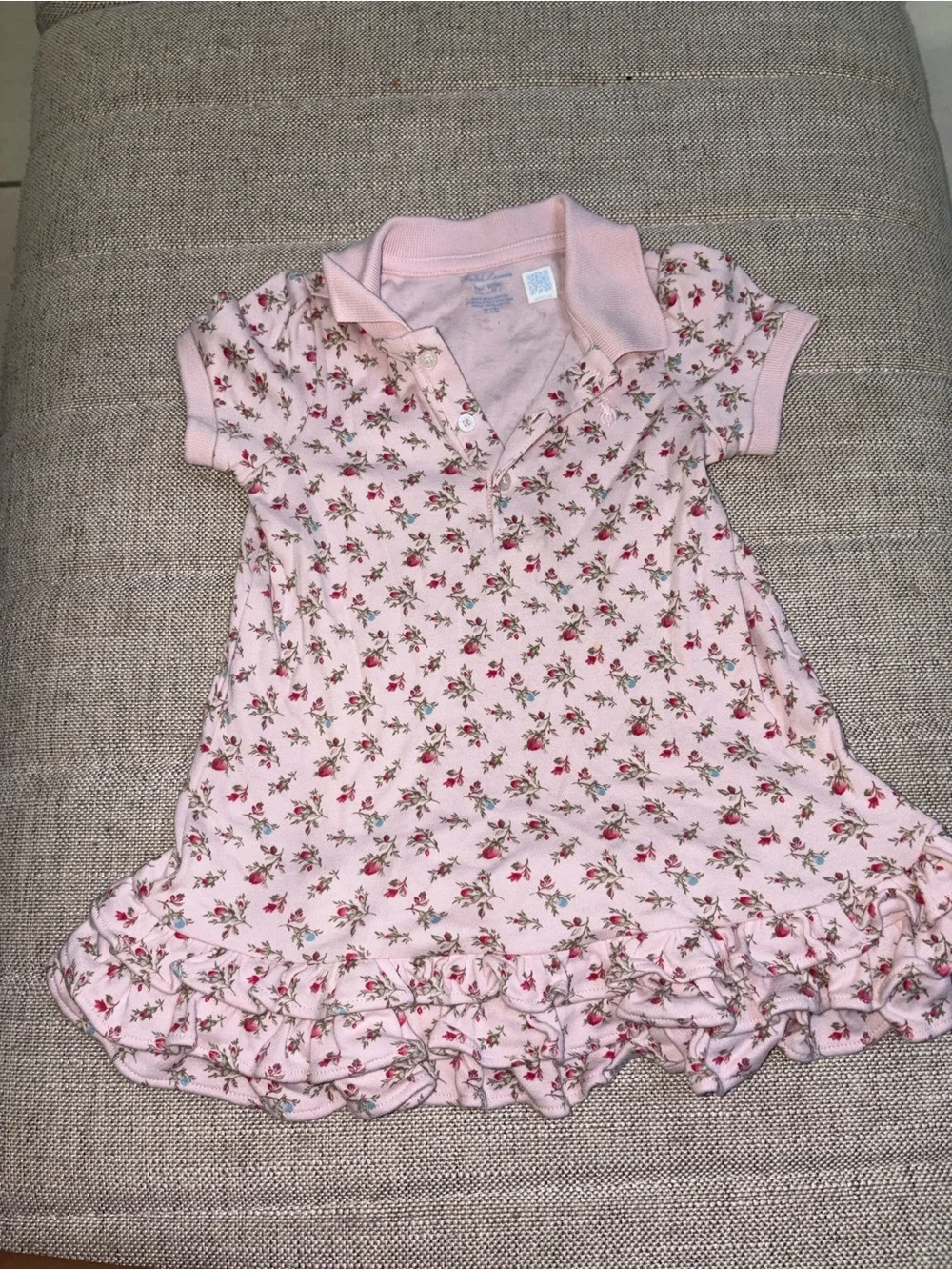 Ralph Lauren Pink Floral Polo Dress for Kids